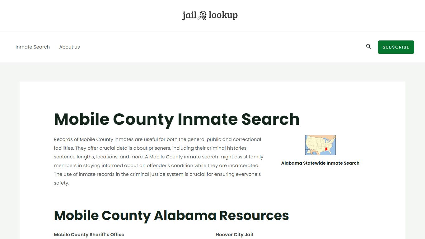 Mobile County Inmate Search - Jail Lookup